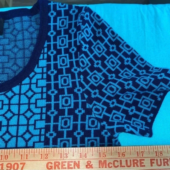 ROMEO & Juliet Couture Turquoise Dress Pullover Size M ❤️ - Picture 5 of 9